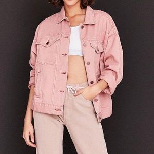 BDG 80s Denim Trucker Jacket in Rose